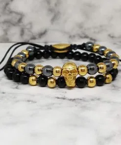 Mei's Everest set | Golden Skull | Edelsteen | zwart - goud