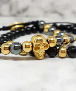 Alternative view of Mei's Everest set | Golden Skull | Edelsteen | zwart - goud