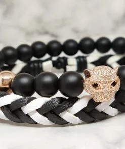 Alternative view of Mei's Everest set | Black Panther | Edelsteen - Leer | zwart - wit - goud