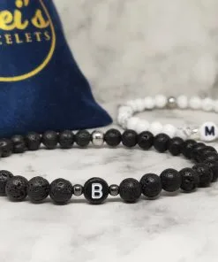 Alternative view of Mei’s Handmade Initial Bracelet | armband | Edelsteen