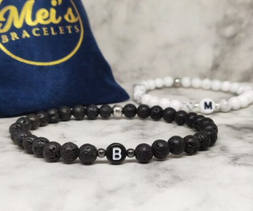 Initial Bracelets 3 scaled e1590403427169 Mei's Handmade Initial Bracelets | armband | Edelsteen Initial Bracelets 3 scaled e1590403427169