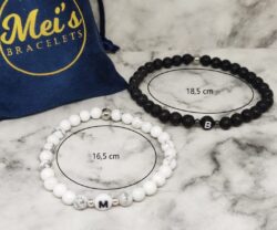 Initial Bracelets 8 scaled e1590403537593 Mei's Handmade Initial Bracelets | armband | Edelsteen Initial Bracelets 8 scaled e1590403537593