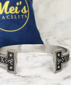Alternative view of Mei's Viking Old Runes | armband | Stainless Steel