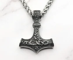 Mei's Viking Viking with Hammer |  ketting | Stainless Steel