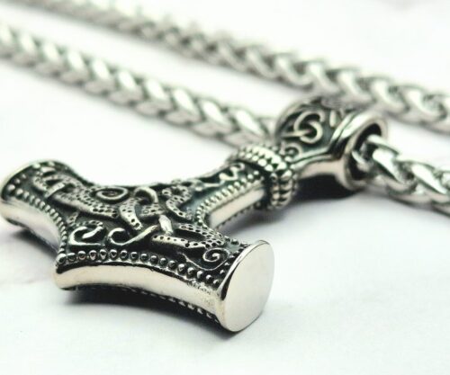 Viking with Hammer 5 1 Mei's Viking Viking with Hammer | ketting | Stainless Steel Viking with Hammer 5 1