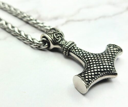 Viking with Hammer 6 1 Mei's Viking Viking with Hammer | ketting | Stainless Steel Viking with Hammer 6 1