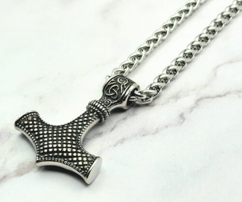 Viking with Hammer 7 1 Mei's Viking Viking with Hammer | ketting | Stainless Steel Viking with Hammer 7 1