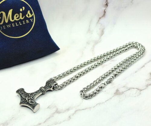 Viking with Hammer 9 Mei's Viking Viking with Hammer | ketting | Stainless Steel Viking with Hammer 9