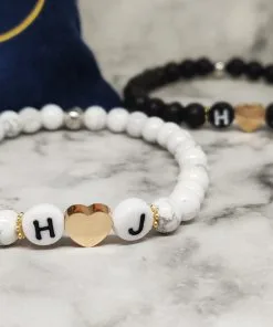 Alternative view of Mei’s Handmade Love Initials Bracelet | armband | Edelsteen