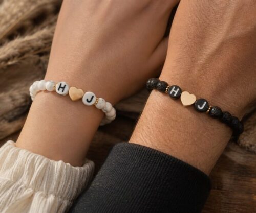 Alternative view of Mei’s Handmade Love Initials Bracelet | armband | Edelsteen