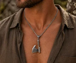 Alternative view of Mei's Viking Viking with Axe | ketting | Stainless Steel