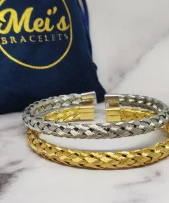 Alternative view of Mei's Muse Lucky Wires | armband | Stainless Steel