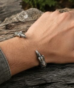 Alternative view of Mei's Viking Nordic Raven | armband | Stainless Steel