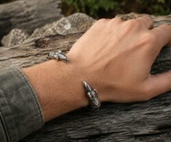Alternative view of Mei's Viking Nordic Raven | armband | Stainless Steel