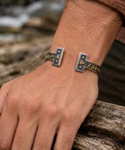 Alternative view of Mei's Viking Gold Runes | armband | Stainless Steel
