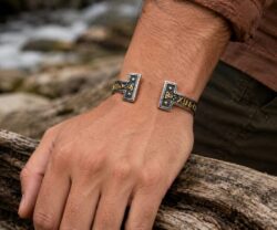 Alternative view of Mei's Viking Gold Runes | armband | Stainless Steel