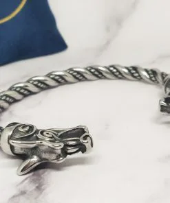 Alternative view of Mei's Viking Nordic Wolf | armband | Stainless Steel