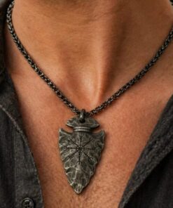 Alternative view of Mei's Viking Viking with Arrow | ketting | Stainless Steel