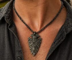 Alternative view of Mei's Viking Viking with Arrow | ketting | Stainless Steel