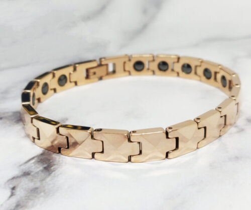 Mei’s Muse Geo Chain armband van tungsten in rosegoud en zilver