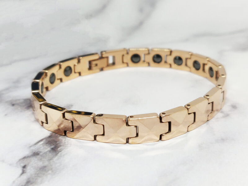 Geo Chain R Mei's Muse Geo Chain | armband | Tungsten Mei’s Muse Geo Chain armband van tungsten in rosegoud en zilver