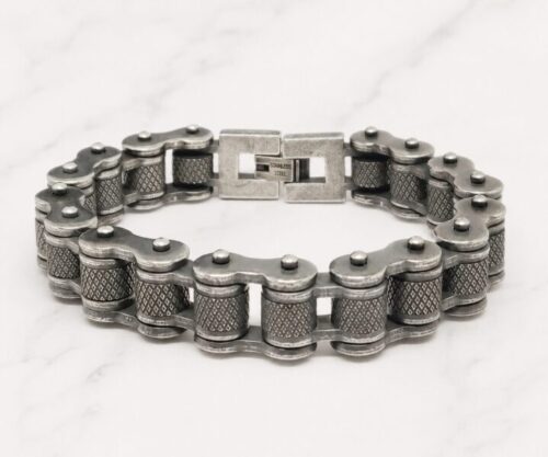 Mei’s Muse Motor Chain armband van roestvrij staal in grijs