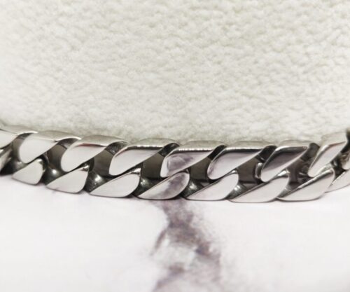 Mei’s Muse Solid Chain armband van roestvrij staal in zilver