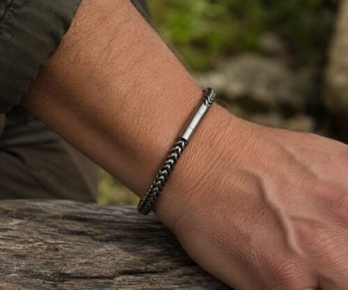 Alternative view of Mei's Muse Tough Biker | armband | Stainless Steel