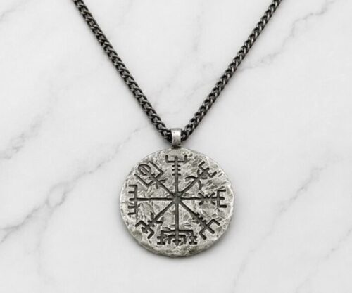 Mei’s Viking The Amulet ketting van roestvrij staal in grijs