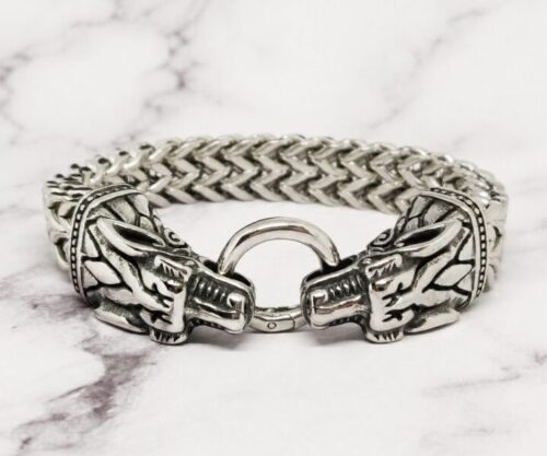 The Dragons 13 Mei's Jewellery Mei’s Viking The Dragons armband van roestvrij staal in zilver