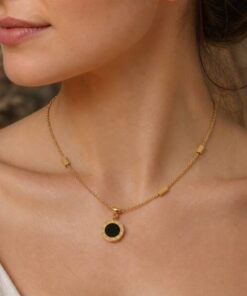 Alternative view of Mei's Muse Two Tones | ketting | Titanium Staal