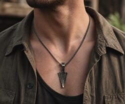 Alternative view of Mei's Viking Viking with Spear | ketting | Stainless Steel