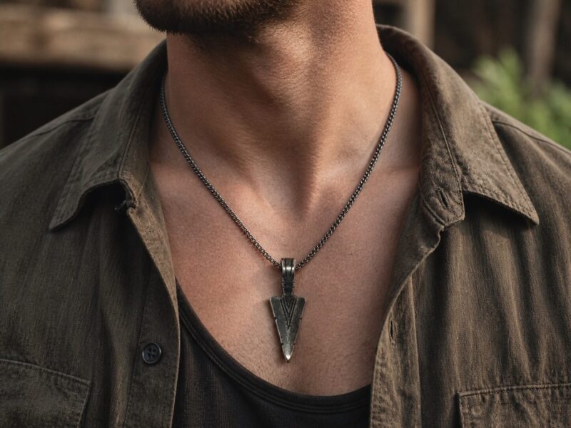 Viking with Spear Gr sierfoto Mei's Viking Viking with Spear | ketting | Stainless Steel Mei's Viking Viking with Spear | ketting | Stainless Steel - Afbeelding 2