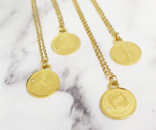 Mei’s Muse Zodiac Chain ketting van roestvrij staal in goud