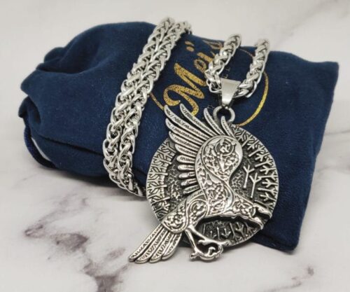 Raven Amulet 10 scaled e1619606718439 Mei's Viking Raven Amulet | ketting | Stainless Steel Raven Amulet 10 scaled e1619606718439