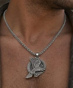 Alternative view of Mei's Viking Raven Amulet | ketting | Stainless Steel
