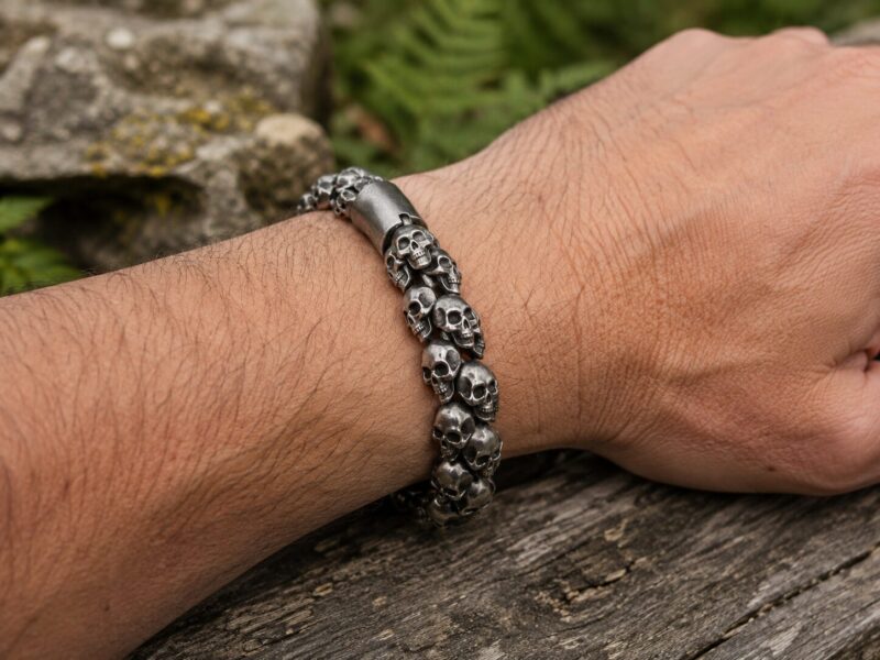 The Skulls sierfoto Mei's Muse The Skulls | armband | Stainless Steel Mei's Muse The Skulls | armband | Stainless Steel - Afbeelding 2