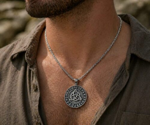 Alternative view of Mei's Viking The Trinity | ketting | Stainless Steel