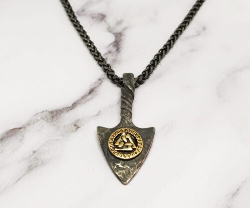 Valknut Arrow 3 scaled e1618402779825 Mei's Viking Valknut Arrow | ketting | Stainless Steel Valknut Arrow 3 scaled e1618402779825