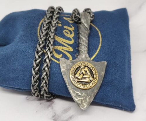 Valknut Arrow 9 scaled e1618402872585 Mei's Viking Valknut Arrow | ketting | Stainless Steel Valknut Arrow 9 scaled e1618402872585
