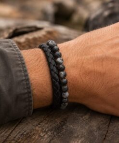 Alternative view of Mei's Hide Lava Leather | armband | Leer