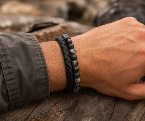 Alternative view of Mei's Hide Lava Leather | armband | Leer