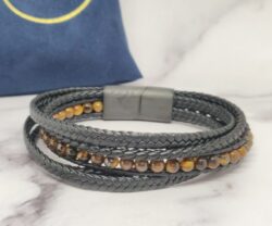 Mei's Hide Leather Cat | armband | Leer