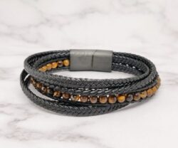 Mei's Hide Leather Cat | armband | Leer
