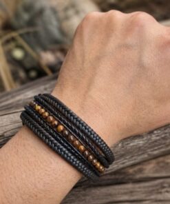 Alternative view of Mei's Hide Leather Cat | armband | Leer