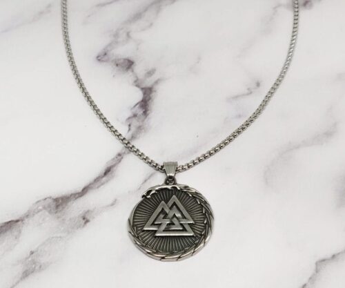 Dragon Valknut 3 scaled e1630497260831 Mei's Viking Dragon Valknut | ketting | Stainless Steel Dragon Valknut 3 scaled e1630497260831