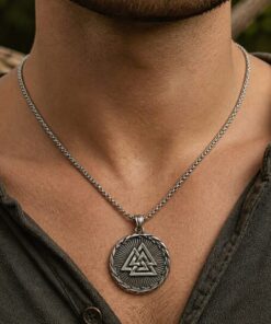 Alternative view of Mei's Viking Dragon Valknut | ketting | Stainless Steel