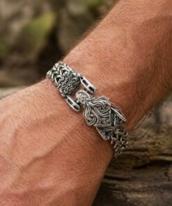 Alternative view of Mei's Viking Wolf Fenrir | armband | Stainless Steel