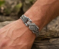 Alternative view of Mei's Viking Wolf Fenrir | armband | Stainless Steel