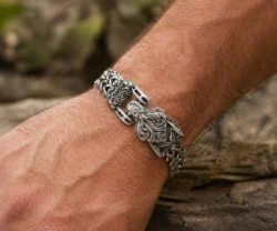 Alternative view of Mei's Viking Wolf Fenrir | armband | Stainless Steel